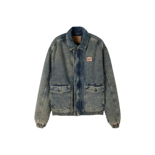 AMERICAN VINTAGE A.M FW24 BOMBERS Куртка JOYBIRD Denim Куртка Мужская Винтаж Синий