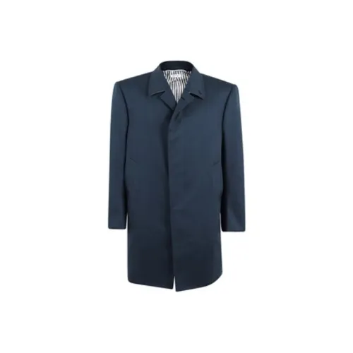 THOM BROWNE Темно-синий Мужской Пальто
