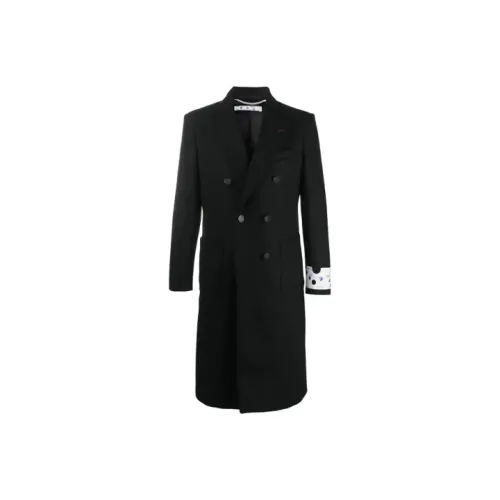 Off Белый FW20 Черный Мужской Пальто