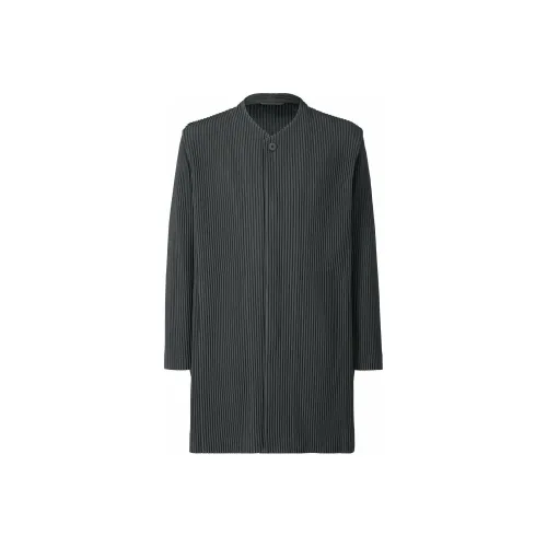 Homme Plissé Issey Miyake Серый Мужской Пальто