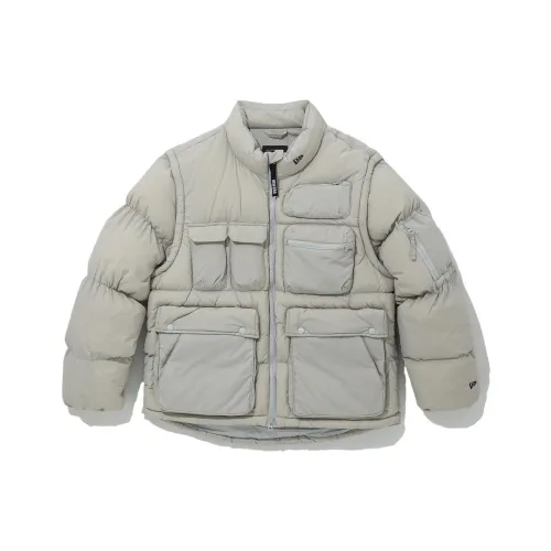 New Era Хлопковый пуховик Мужской Серый