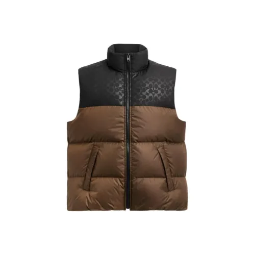 COACH Коричневый Мужской Жилеты