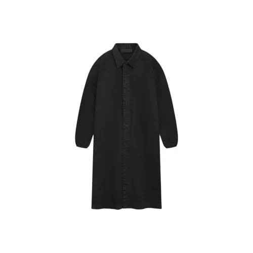 Fear of God Essentials SS24 Pure Black Denim/Overdye Black Denim Men's Coat
