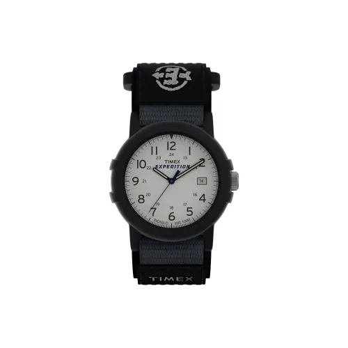 TIMEX Мужские часы Кварцевый механизм Тканевый ремешок 38 мм Черный циферблат