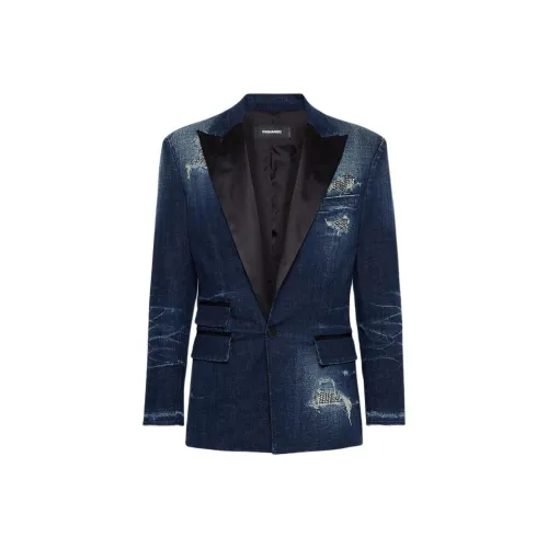 DSQUARED 2 Бизнес-костюм мужской темно-синий