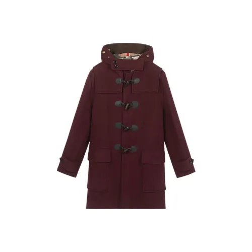 Burberry Мужское пальто темно-красного цвета