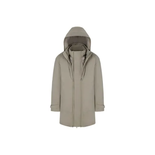 BOSIDENG Пуховик Мужской Серый Плющево-зеленый