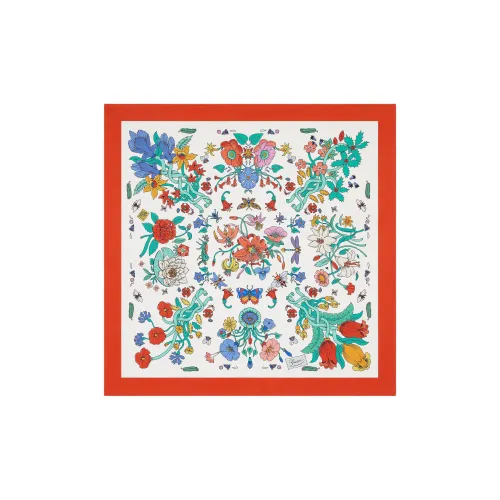 GUCCI Шелк Саржа Шелковые шарфы для женщин Белый