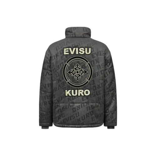 EVISU Угольный Серый Мужской Пуховик