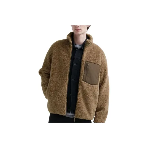 UNIQLO Темно-бежевый унисекс бархатные куртки