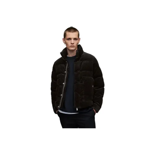 ALLSAINTS Черный Коричневый Мужской Пуховик