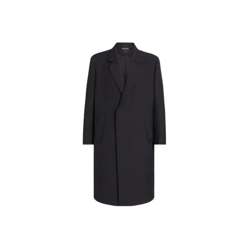 Ermenegildo Zegna Черное Мужское Пальто