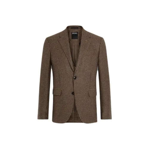 Ermenegildo Zegna Темно-коричневый Мужской Деловой костюм