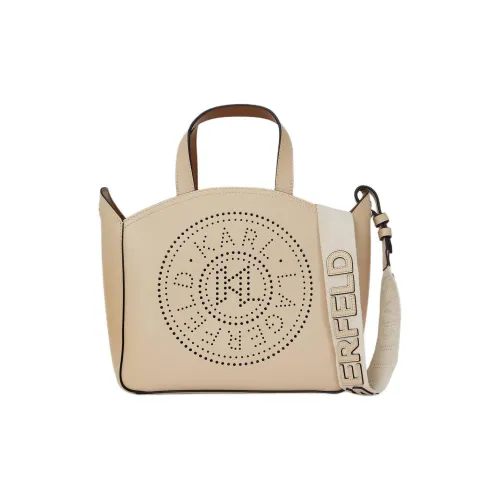 Karl Lagerfeld Коровья кожа Тоут Сумка Сумка для покупок Сумка на плечо Сумка Маленькая Женская Бежевая