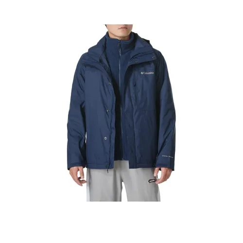 Columbia совместный бренд Поход Водонепроницаемый И Теплый Ветровка Мужской Синий