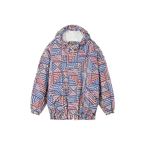ISABEL MARANT Красный/Синий Мужской Пуховик