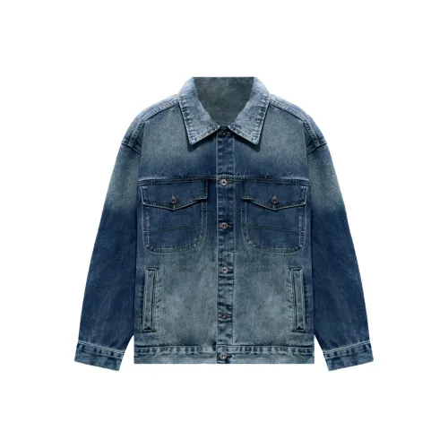 WILD LEADER Denim Jacket Unisex Nostalgic Blue WILD LEADER Деним Куртка Унисекс Ностальгический Синий