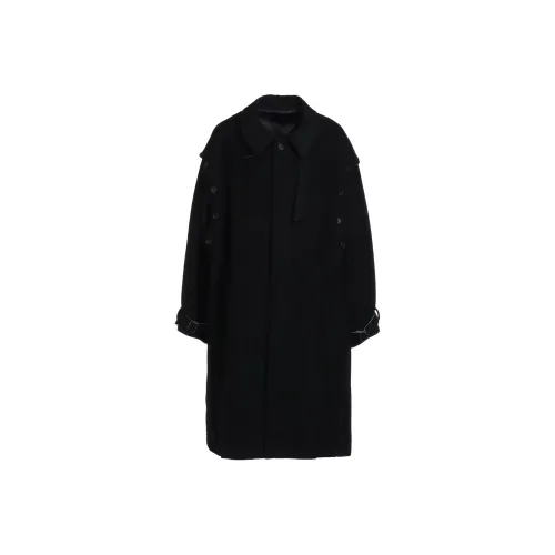 Yohji Yamamoto Черное Унисекс Пальто