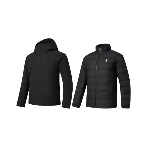 QIAODAN Mountain God Series Черная Мужская Ветровка