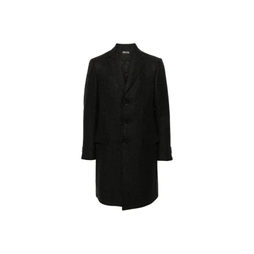 Ermenegildo Zegna Черное Мужское Пальто