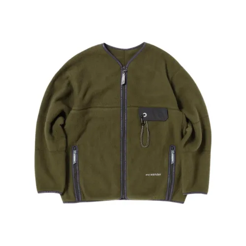 And Wander FW24 Куртки и Пальто Унисекс Хаки