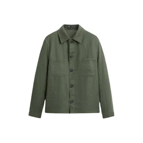 ZARA Куртки и Пальто Мужской Хаки