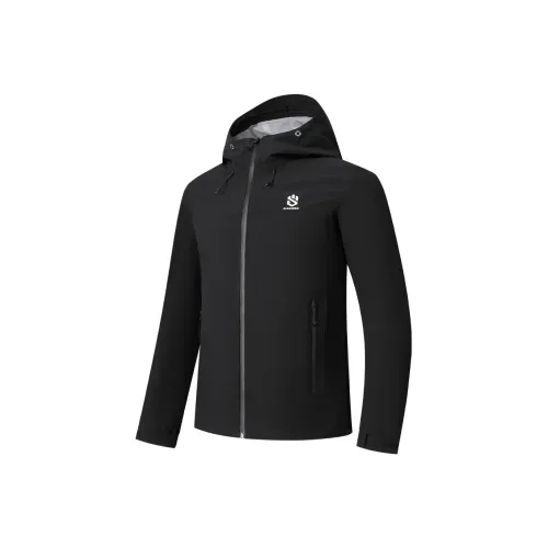 QIAODAN Mountain God Series Высокогорные восхождения Поход Водонепроницаемый и Ветрозащитный Ветровка Мужской Черный