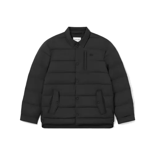 LACOSTE Хлопковый пуховик Мужской Черный