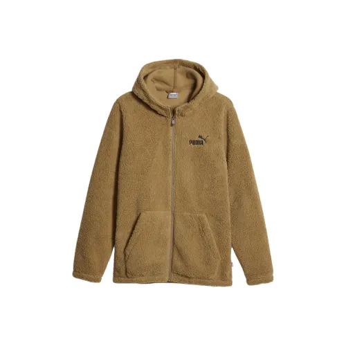 PUMA Ветровка с капюшоном ESS+ из бархата Feel мужская коричневая