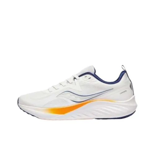 Saucony LANCER 3 Противоскользящий устойчивый к истиранию низкий топ повседневная тренировочная беговая обувь унисекс белый