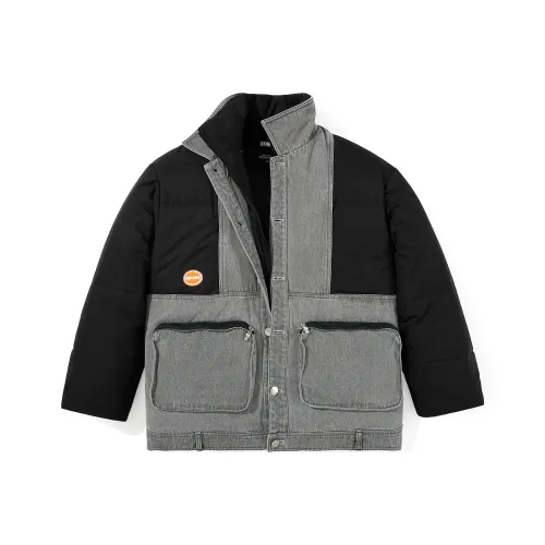 GENANX Черно-серый цвет унисекс объемные куртки (пуфы)