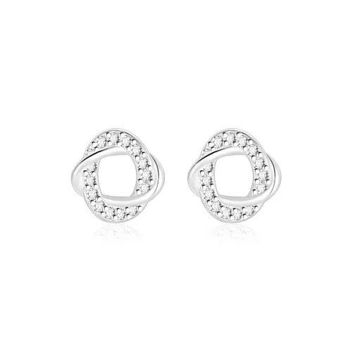 WEIJAS 999 Fine Серебряные серьги-гвоздики для женщин