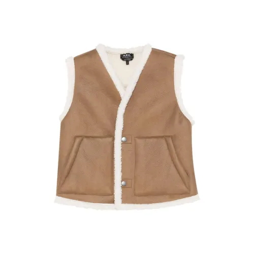A.P.C FW24 Жилет Унисекс Верблюжий Коричневый