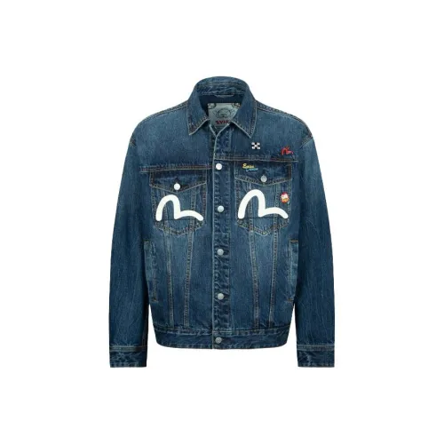 EVISU Темно-синие мужские куртки