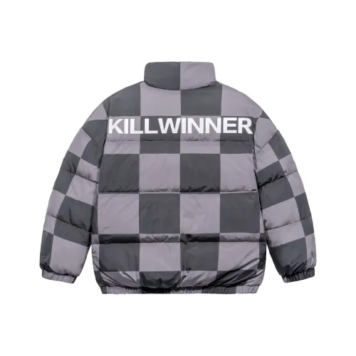 KILLWINNER Буква Воротник-стойка Свободный крой Утепленный пуховик Унисекс