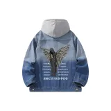 Синий Небесный Белый Облака (С капюшоном 721)