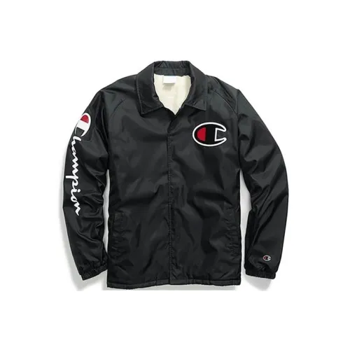 Champion Velvet Feel Пальто Версия для США Унисекс Черный