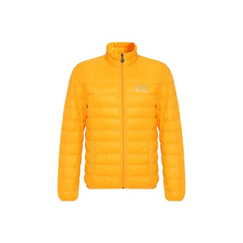 EMPORIO ARMANI EA7 FW22 Пуховик Мужской Оранжевый Желтый