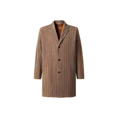 Homme Plissé Issey Miyake Мужское пальто оранжевого цвета