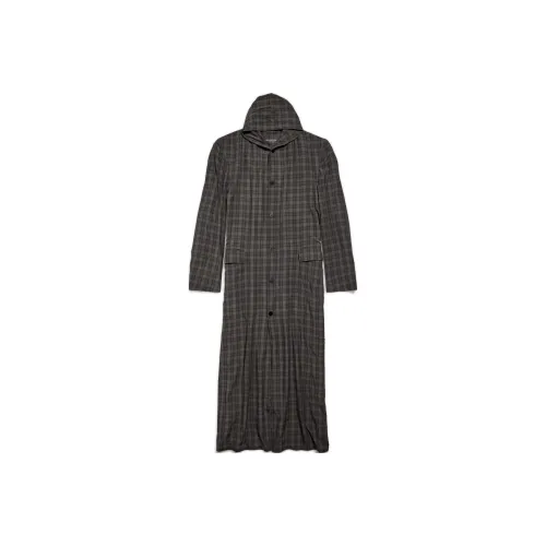 Balenciaga FW24 Пальто Свободный крой Унисекс Черный Серый