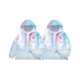 2 пачки с капюшоном, улучшенный (градиент синий розовый + градиент синий розовый)