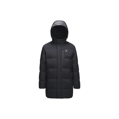 CAMEL Однотонный с капюшоном MID Длина Утолщенный пуховик Мужской