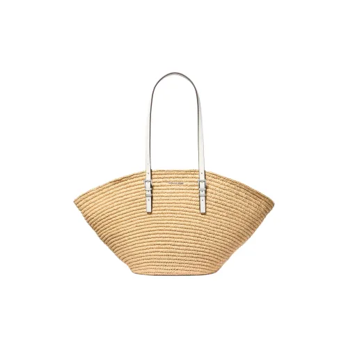 MICHAEL KORS Ткань Тоут Сумка Сумка для покупок Сумка на плечо Большая Женская Естественная и Белая