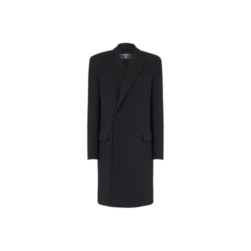 BALMAIN Черное Мужское Пальто