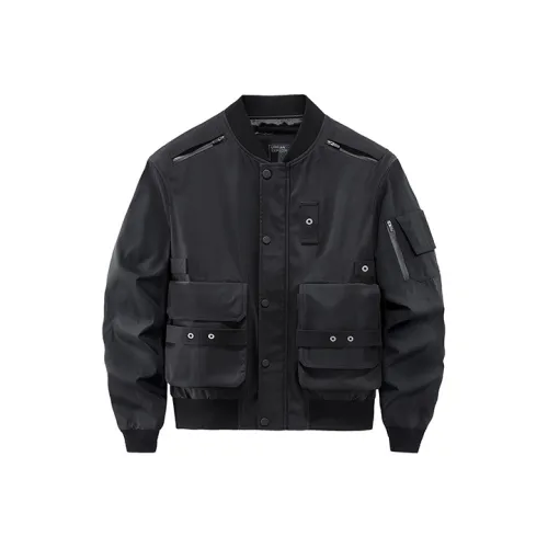 VIP Бейсбольная куртка Весна-осень Мужской Черный