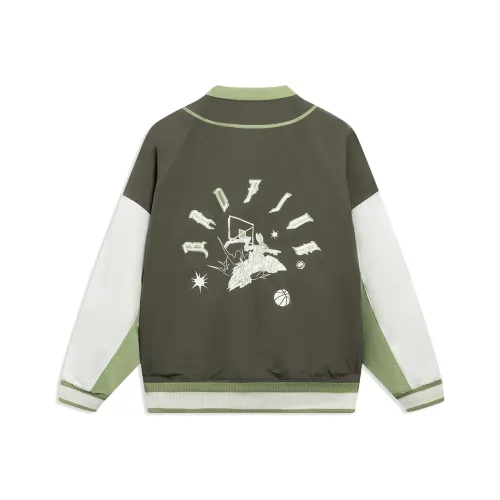 LINING Badfive Пуховая куртка Мужская Армейский зеленый Экрю Мшисто-зеленый