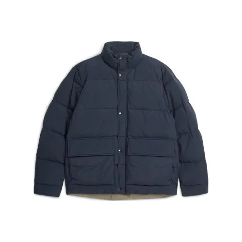 ARKET Темно-синий Синий Мужской Пух Мужской Пуховик