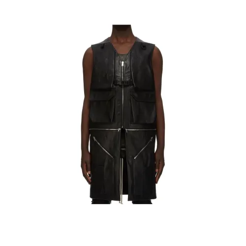 RICK OWENS совместный бренд RO FW24 Жилет Мужской Черный