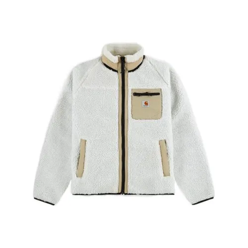 Carhartt WIP Collaboration Белая унисекс бархатная куртка