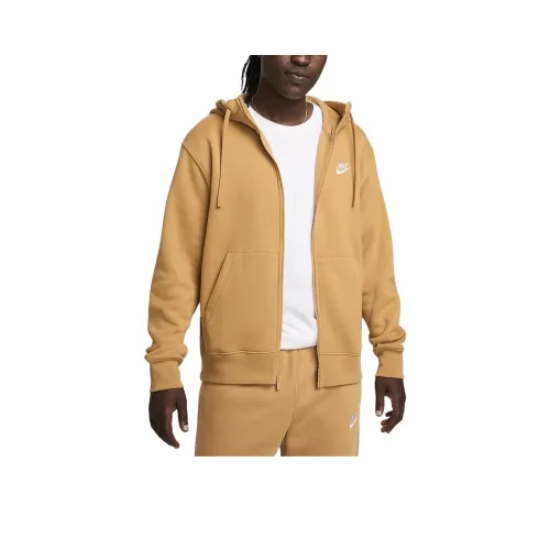 Nike Sportswear Club Fleece Мужская ползунковая куртка из флиса Куртки Пальто Мужской льняная ткань